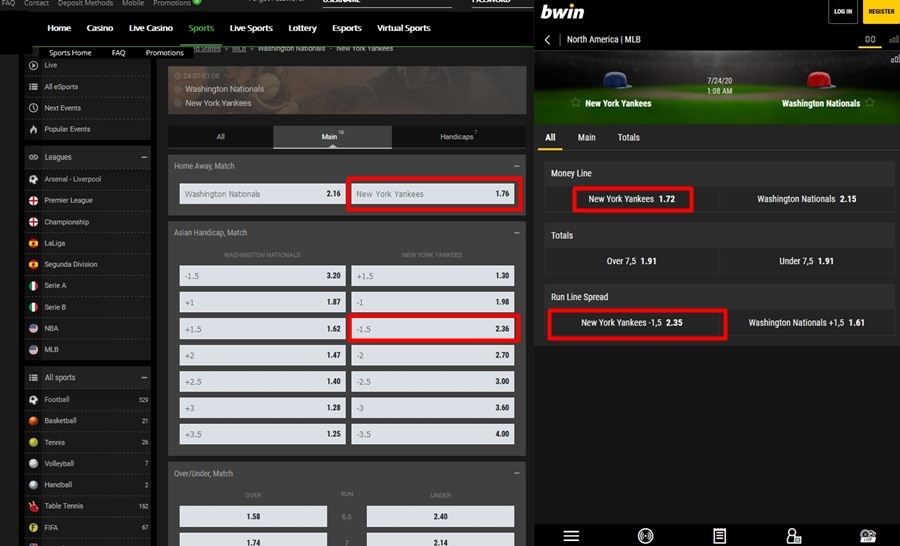 Comparison of odds