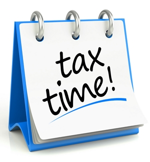 Poster indicating: tax time